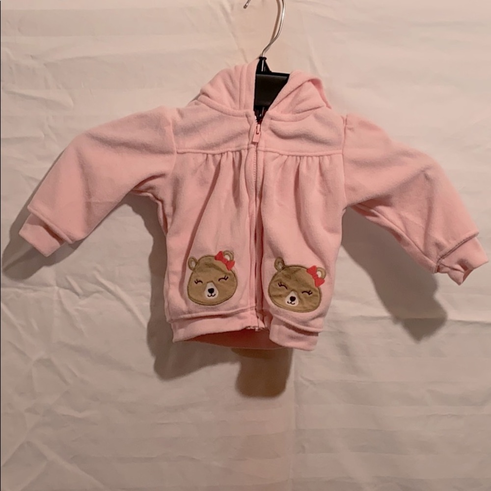 Kids Carter’s Just One You 9M Pink Bear Fleece
